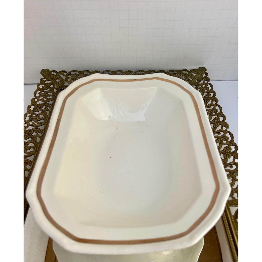 Vintage Taylor Smith Taylor (TS&T) 9" Bowl|Ironstone 22K Gold‎ Trim
